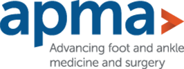 Logo Recognizing Advanced Foot Care's affiliation with APMA